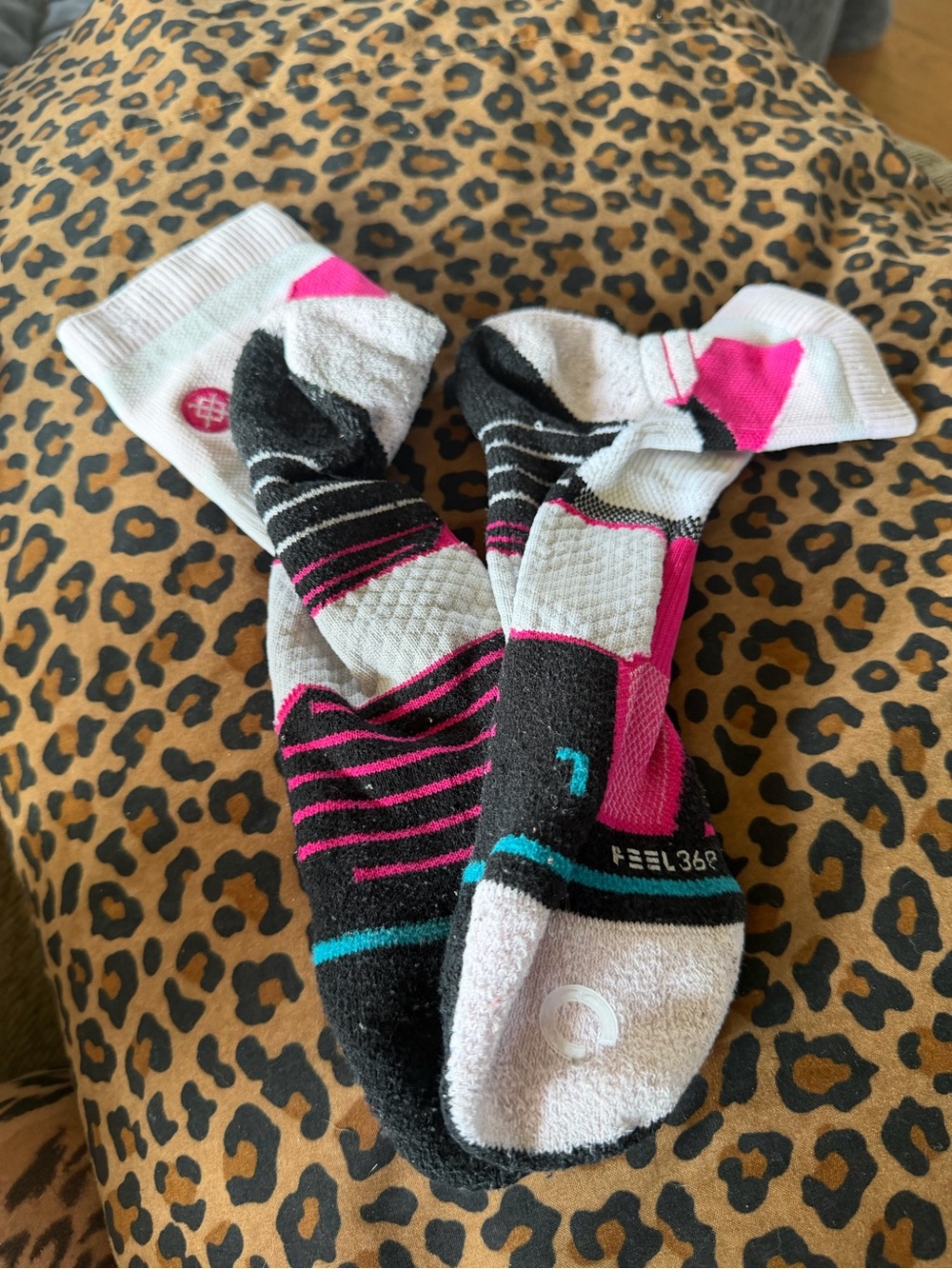 Stance Men’s Athletic Crew Socks — White, Black, Pink & Teal